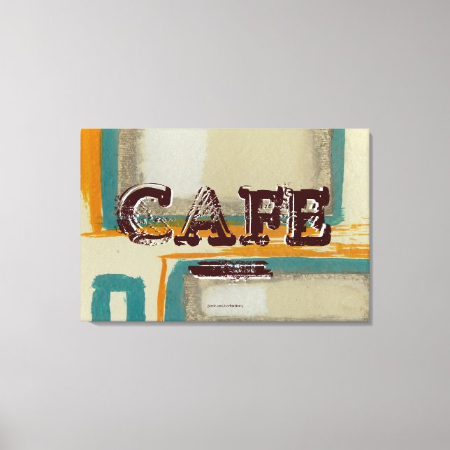 Impression sur toile de cuisine de café abstrait - (Recto)