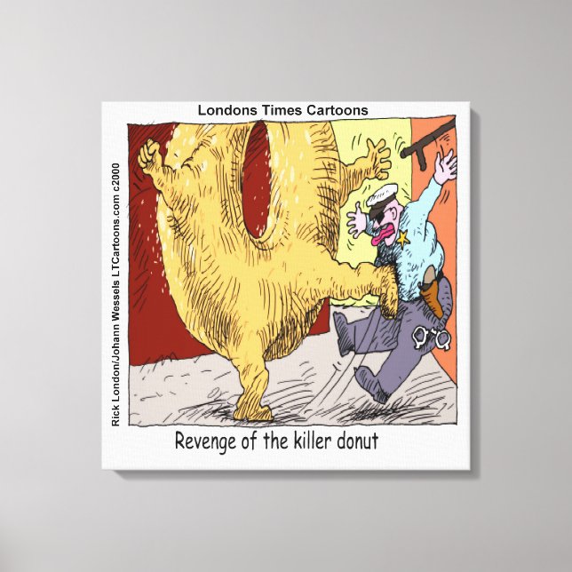Impression sur toile de dessin humoristique Donut  (Recto)