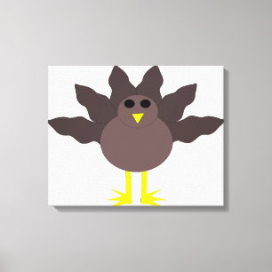 Impression sur toile de dinde drôle de Thanksgivin