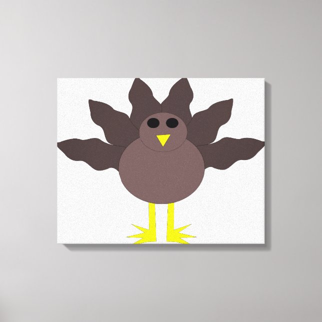 Impression sur toile de dinde drôle de Thanksgivin (Recto)
