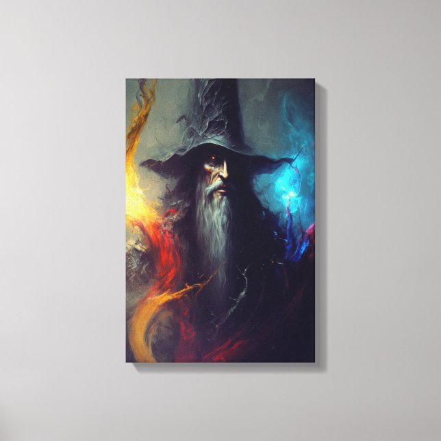 Impression sur toile de Fantaisie de Magicien Somb (Recto)
