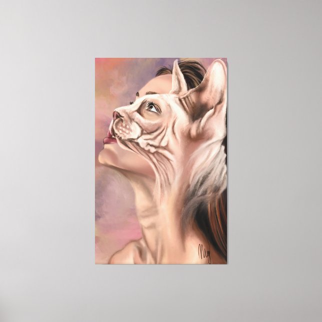 Impression sur toile de Femme Chat (Recto)