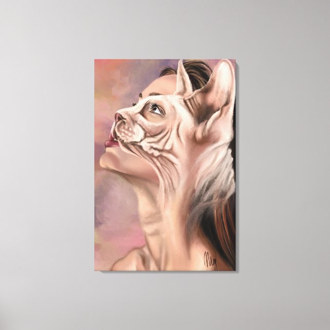 Impression sur toile de Femme Chat (Recto)