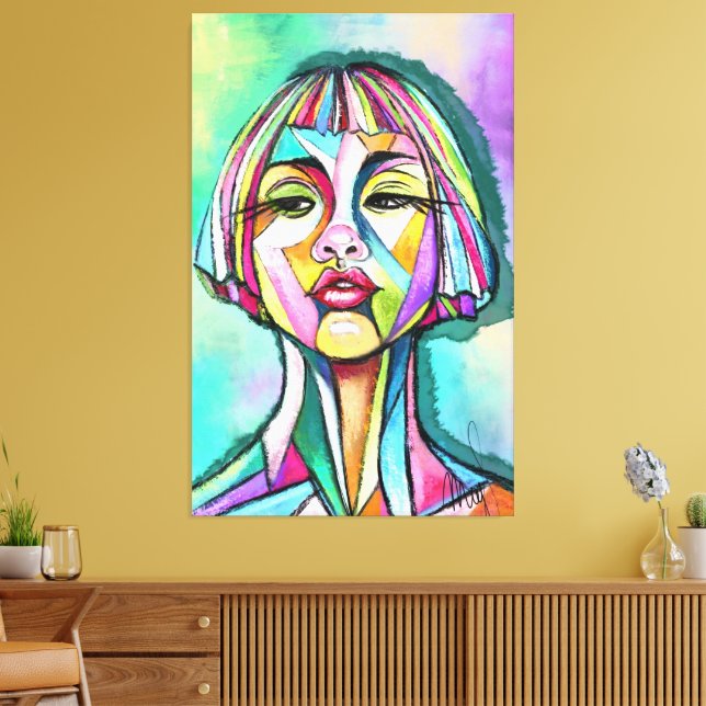Impression sur toile de femme dans le style cubist (Insitu(Salon))