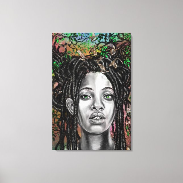 Impression sur toile de femme de la nature (Recto)