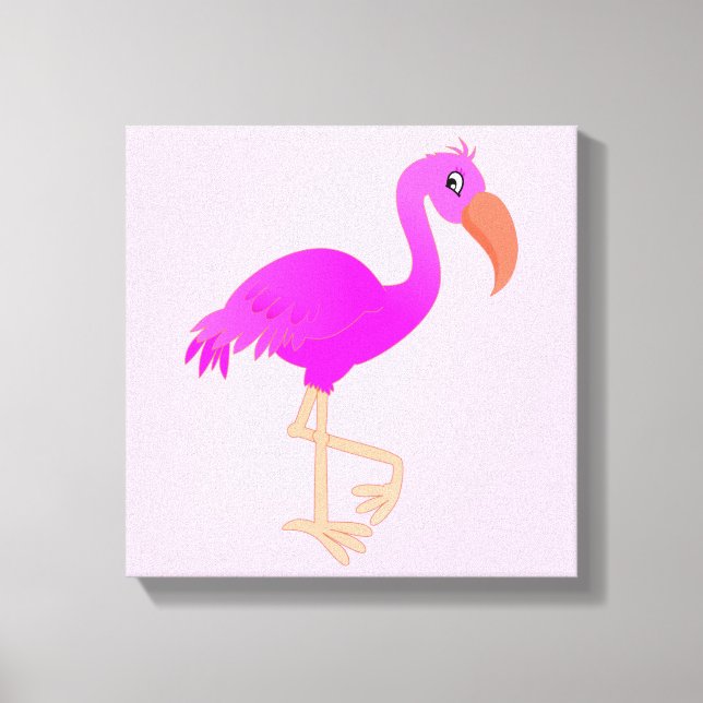 Impression sur toile de flamant rose (Recto)