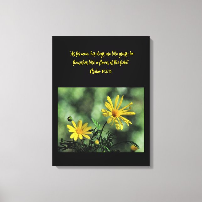 Impression sur toile de fleurs sauvages d'Aster ja (Recto)