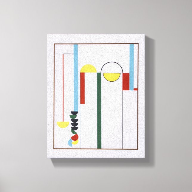 Impression sur toile de fond blanc abstrait Poulie (Recto)