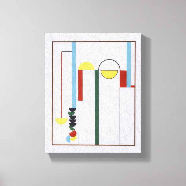 Impression sur toile de fond blanc abstrait Poulie (Recto)