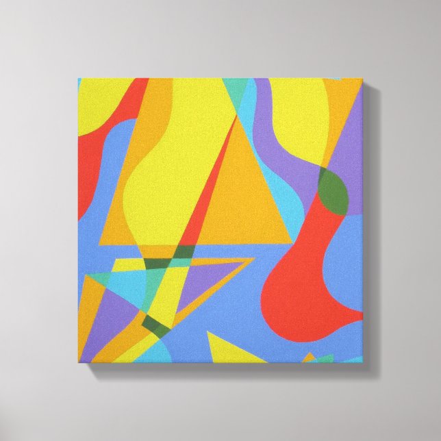 Impression sur toile de géométrie ludique (Recto)