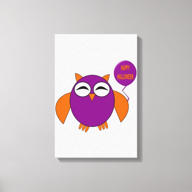 Impression sur toile de hibou de fête d'Halloween  (Recto)