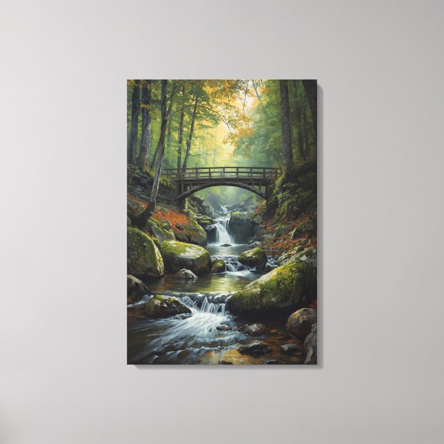 Impression sur toile de la cascade du pont d'autom (Recto)