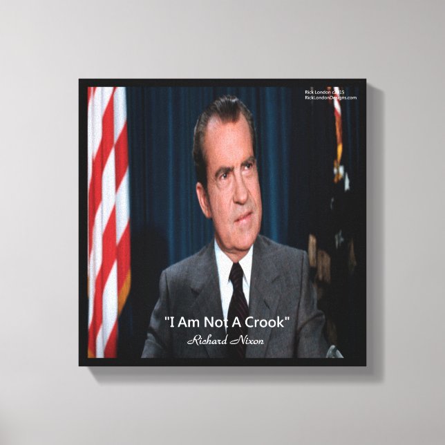 Impression sur toile de la citation de Nixon & Pas (Recto)
