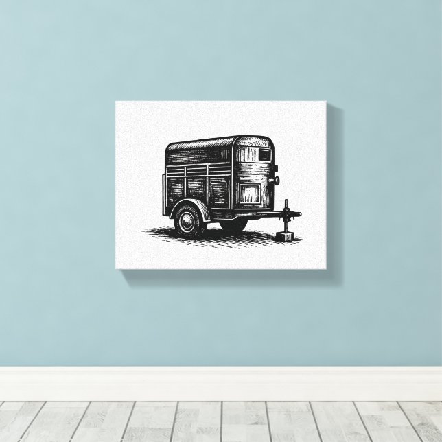 Impression sur toile de la collection de chevaux (Insitu (Plancher de Bois))