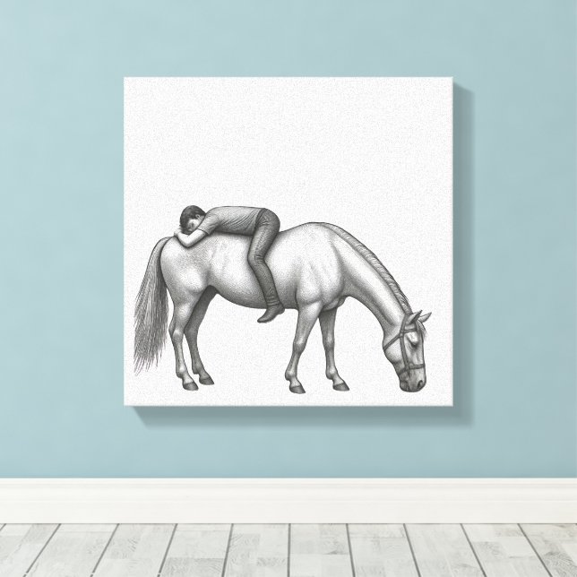 Impression sur toile de la collection de chevaux (Insitu (Plancher de Bois))