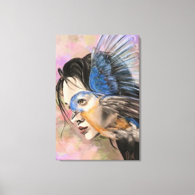 Impression sur toile de la femme oiseau (Recto)