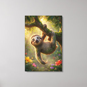 Impression sur toile de la jungle de dessin animé