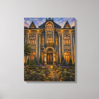 Impression sur toile de la maison de ville victori