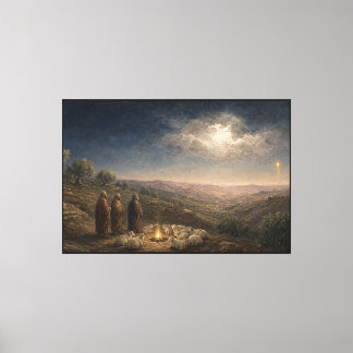 Impression sur toile de la Nativité des Bergers