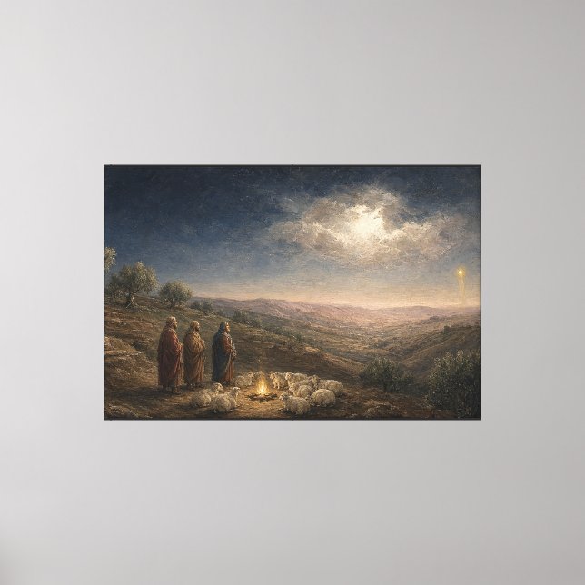 Impression sur toile de la Nativité des Bergers (Recto)