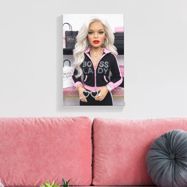 Impression sur toile de la poupée glamour patronne (Insitu(Salon))