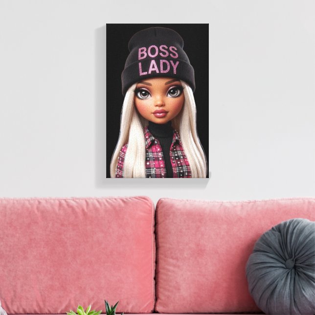 Impression sur toile de la poupée glamour patronne (Insitu(Salon))