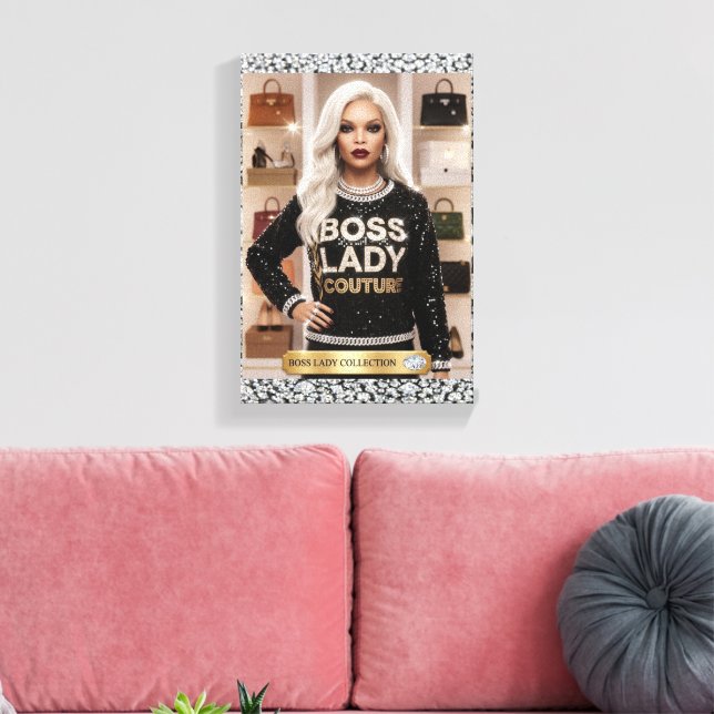 Impression sur toile de la poupée glamour patronne (Insitu(Salon))