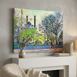 Impression sur toile de la promenade riveraine de