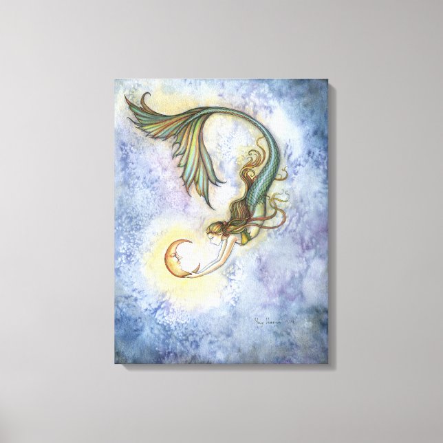 Impression sur toile de la sirène de la lune en ha (Recto)