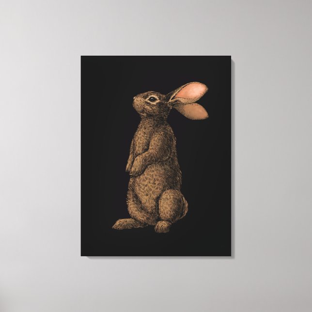 Impression sur toile de lapin (Recto)