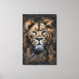 Impression sur toile de lion - Peinture