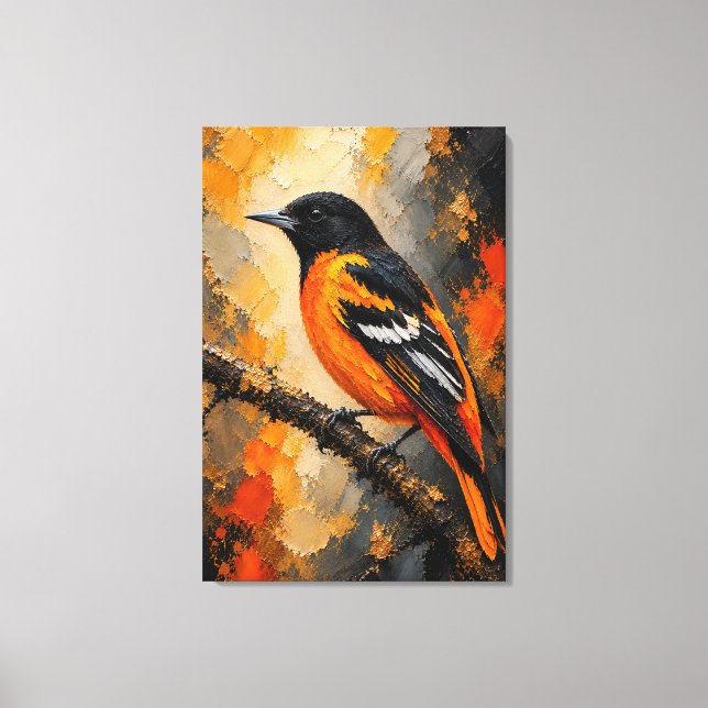 Impression sur toile de luxe du Baltimore Oriole (Recto)