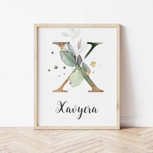 Impression sur toile de monogramme à lettre X pour (Créateur téléchargé)