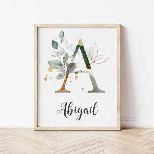 Impression sur toile de monogramme de lettre en fe