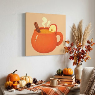 Impression sur toile de mug de cidre chaud aux pom