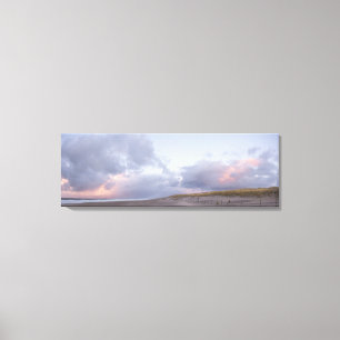 Impression sur toile de panorama de coucher de sol