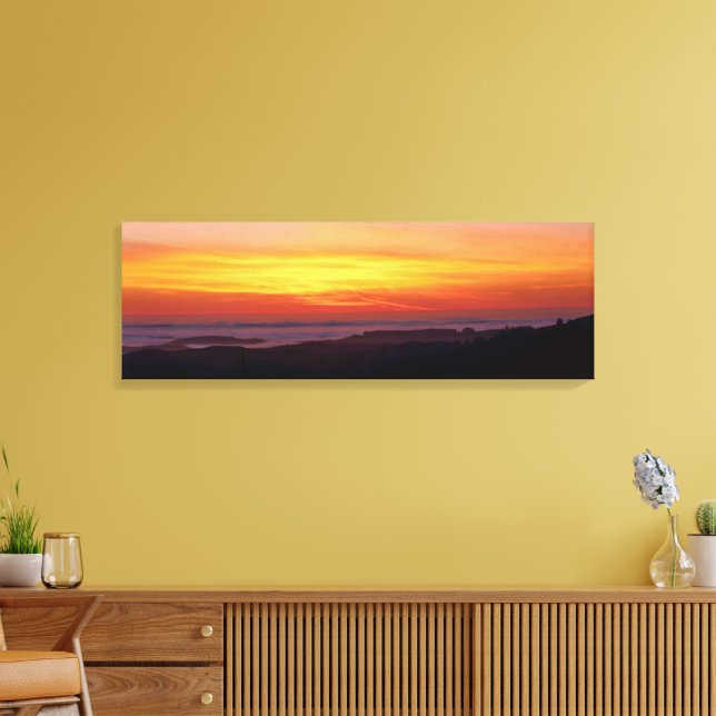 Impression sur toile de paysage au coucher du sole (Insitu(Salon))