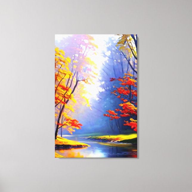 Impression sur toile de paysage d'automne (Recto)