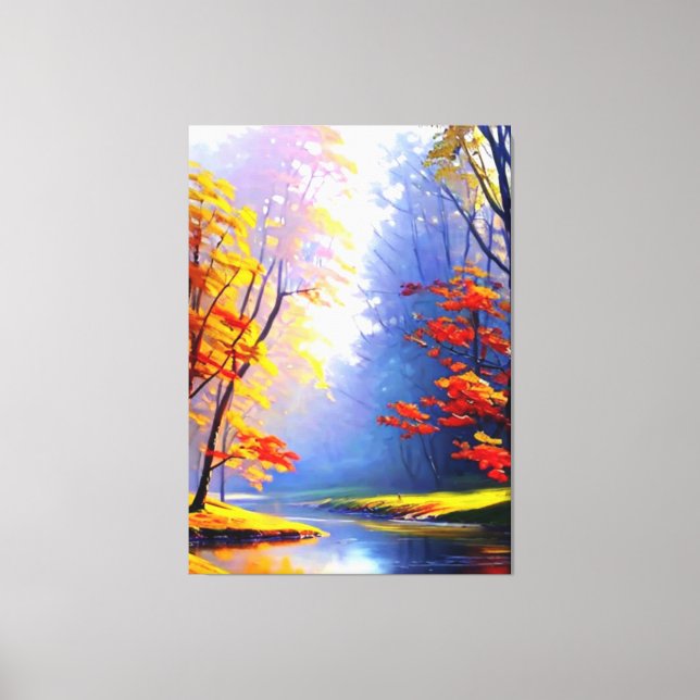 Impression sur toile de paysage d'automne (Recto)