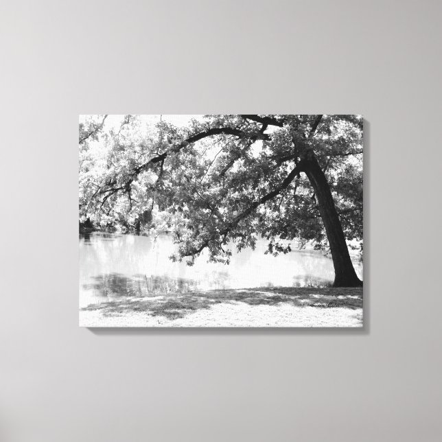 Impression sur toile de paysage en noir et blanc (Recto)