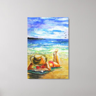 Impression sur toile de peinture à l'aquarelle - U