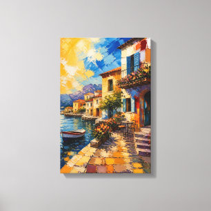 Impression sur toile de peinture aquarelle d'un vi