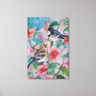 Impression sur toile de pinsons de printemps