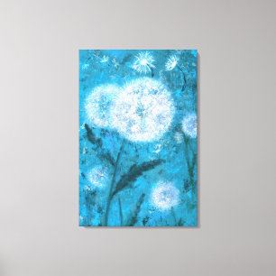 Impression sur toile de pissenlits