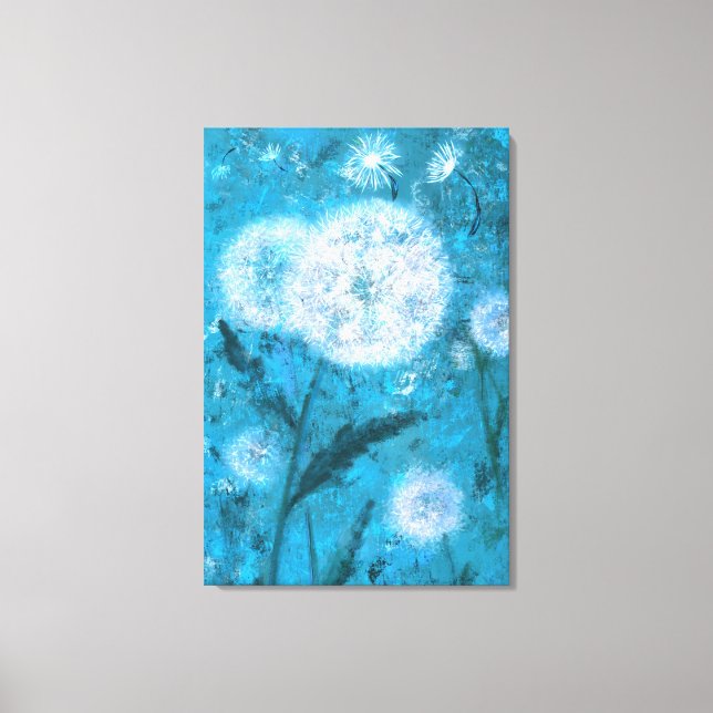 Impression sur toile de pissenlits (Recto)