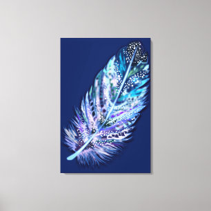 Impression sur toile de plume - Vos couleurs