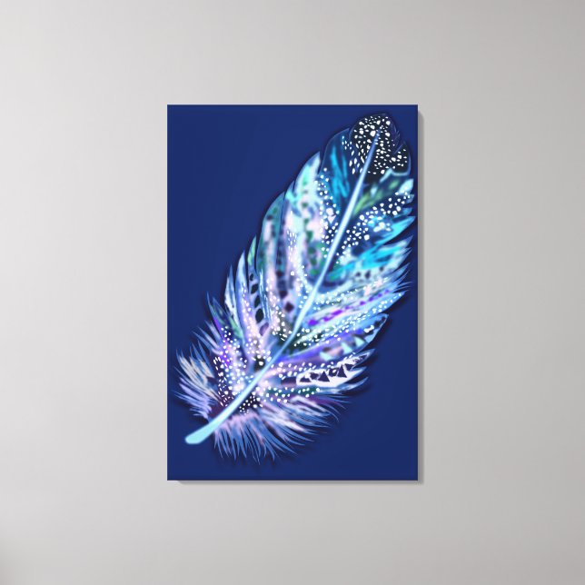 Impression sur toile de plume - Vos couleurs (Recto)