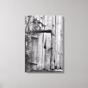 Impression sur toile de Porte de Grange en noir et