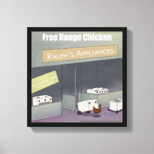 Impression sur toile de poulet en liberté drôle de