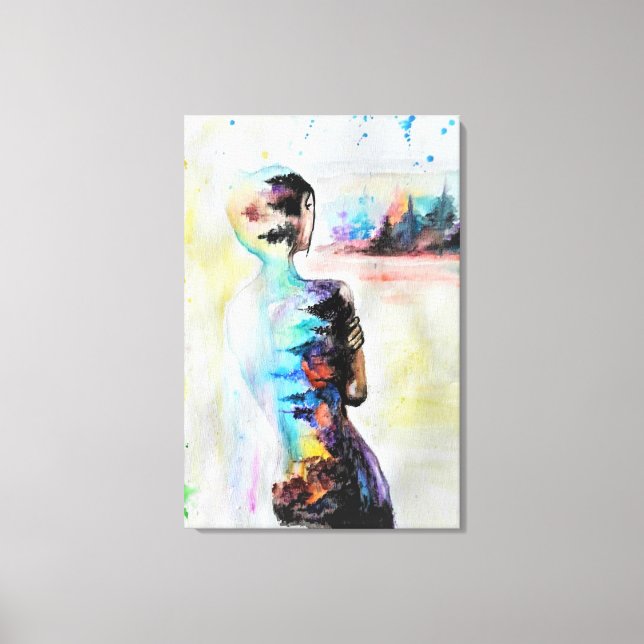 Impression sur toile de réflexion - Peinture corpo (Recto)